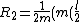 R_2 = \frac{1}{2m}(m(\frac{l}{2}) + ml) = \frac{3}{4}l